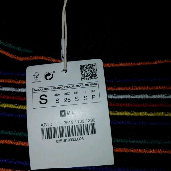 ZARA Knit Crop Top Sweater Size Small - Picture 4 of 7